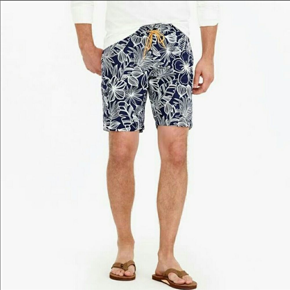 ✨5xHP✨JCrew Mens Swim Shorts Hawaiian Trunks✨